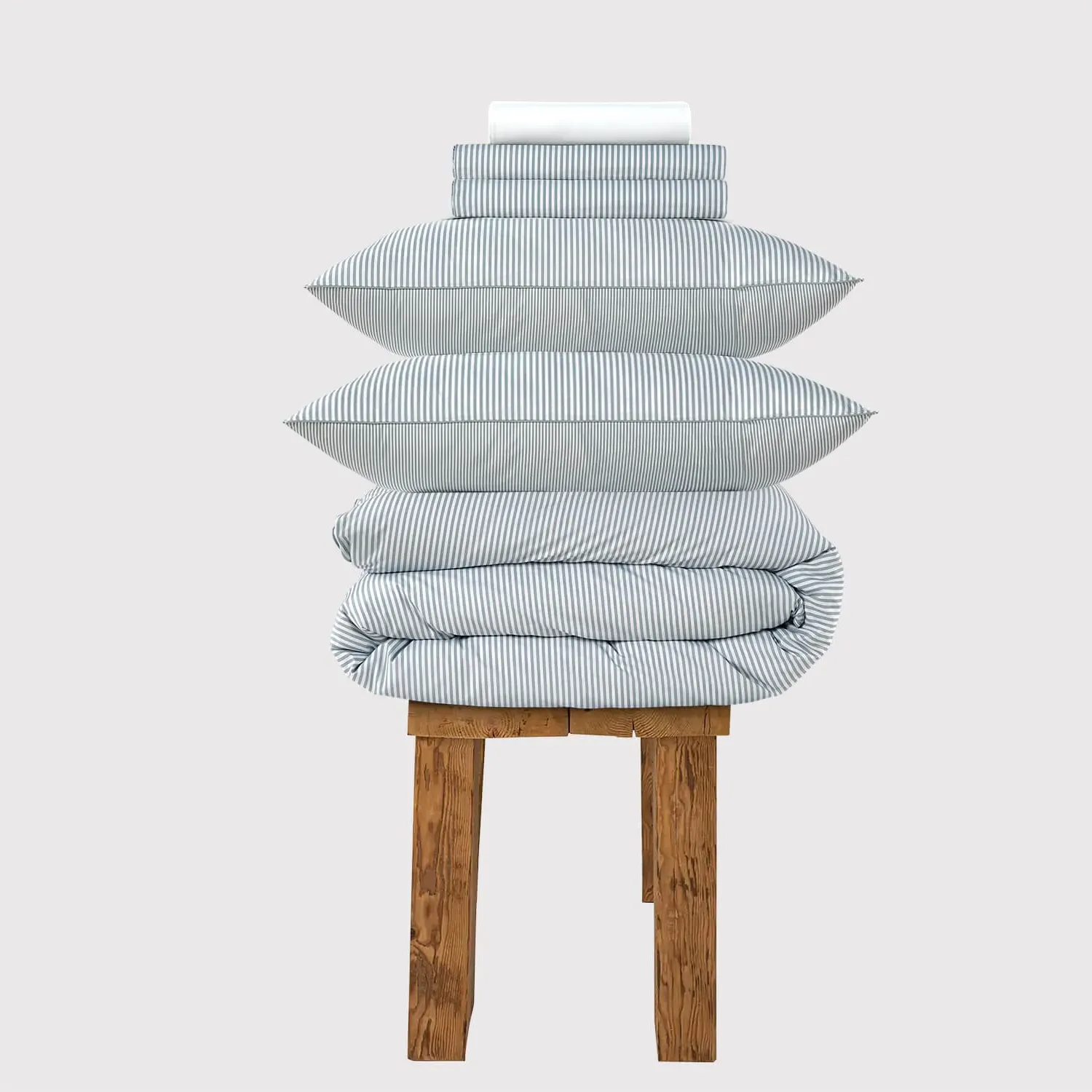 Double Bedding Set - White, Cotton Percale