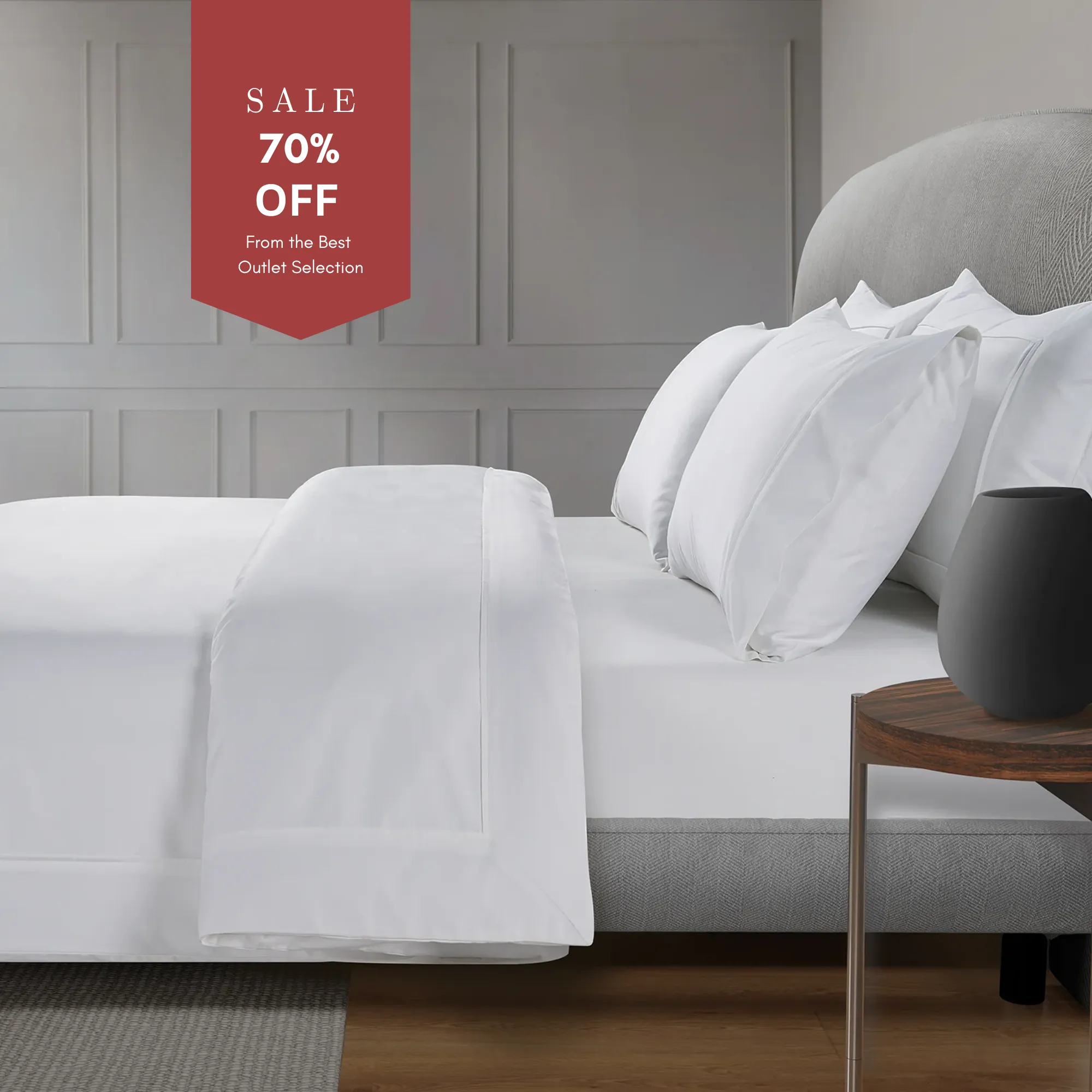 Double Duvet Cover 800 Thread Count - White, Cotton