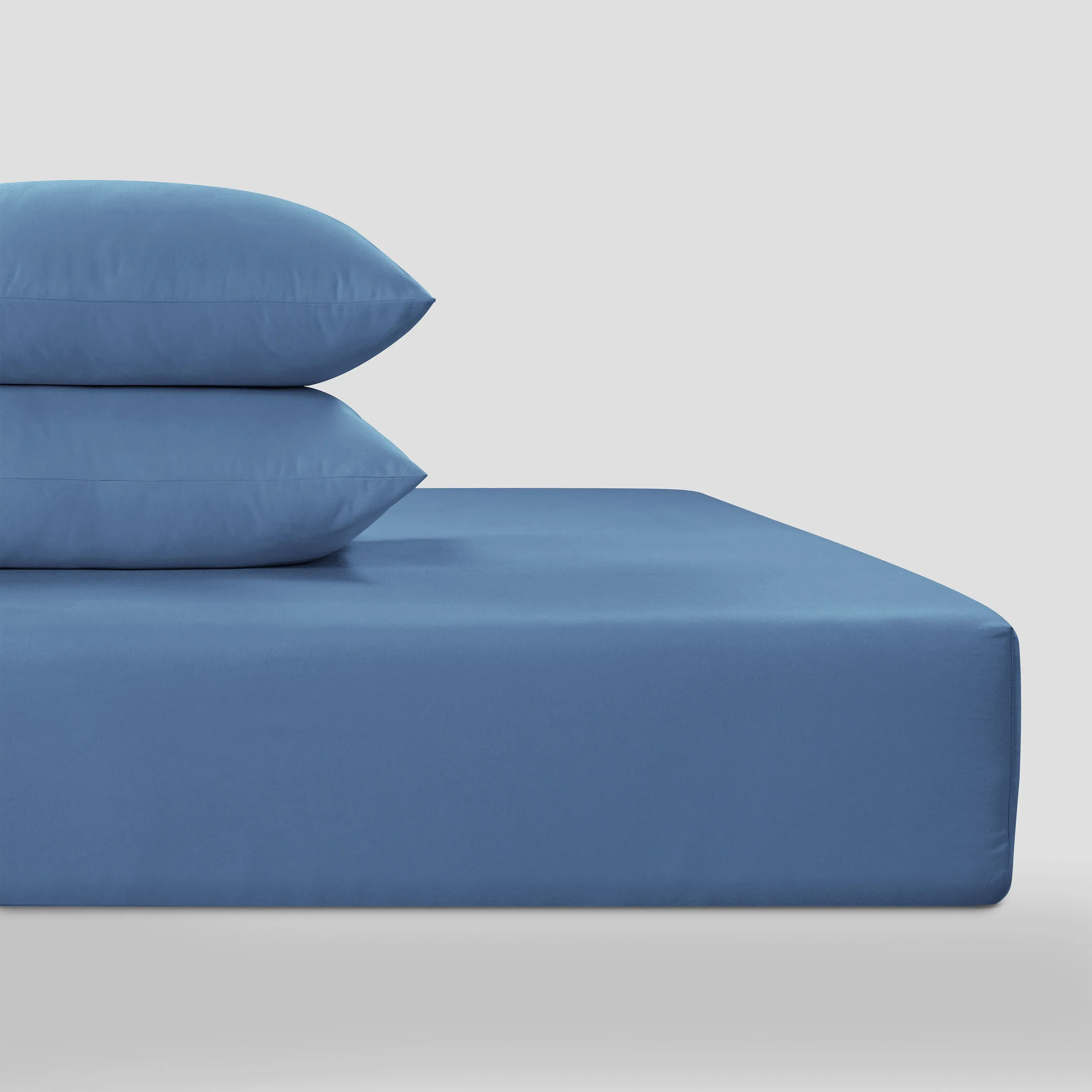 Double Fitted Sheet - Quiet Harbour, Cotton Sateen