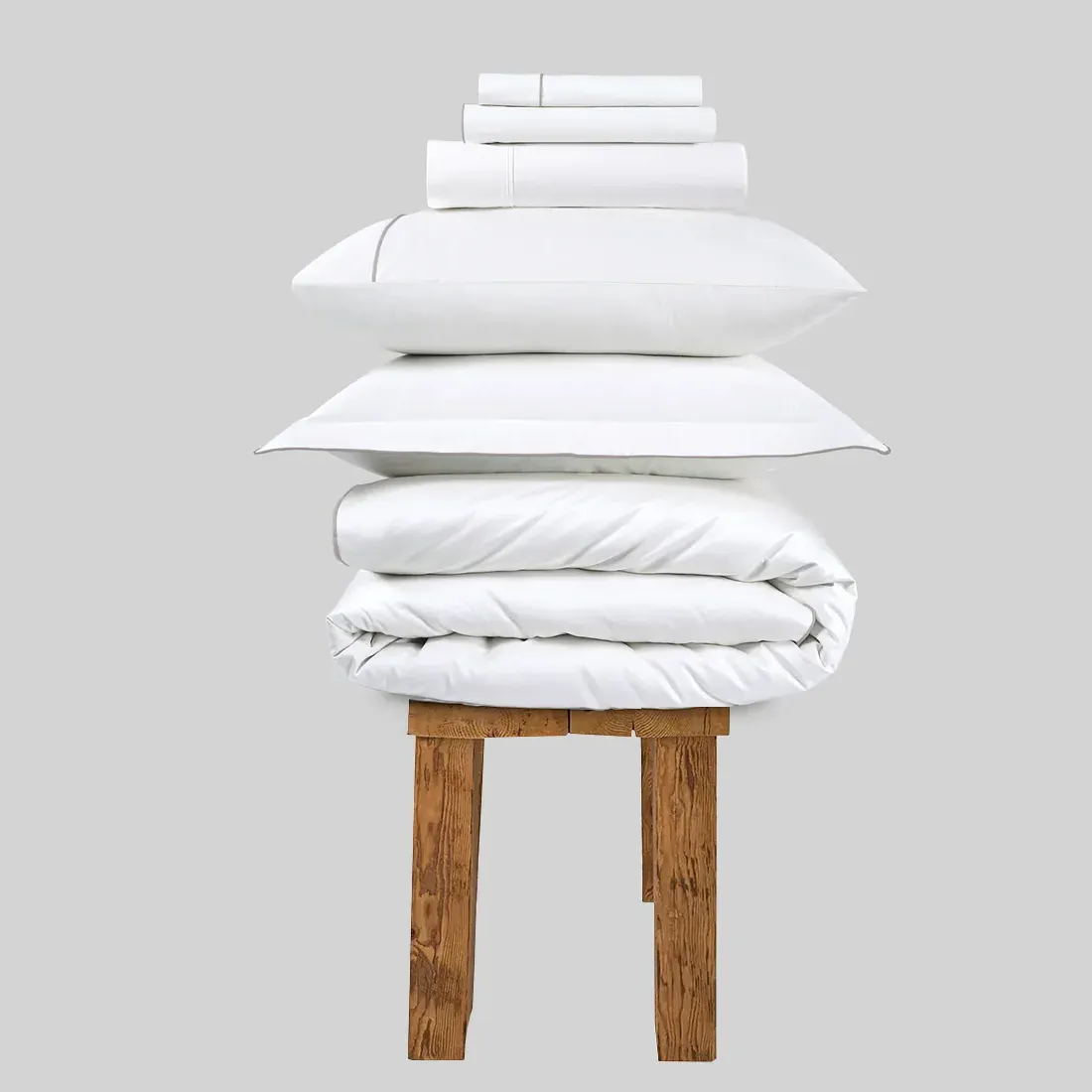 Duke of Bliss Single Bedding Set - White, Egyptian Cotton product