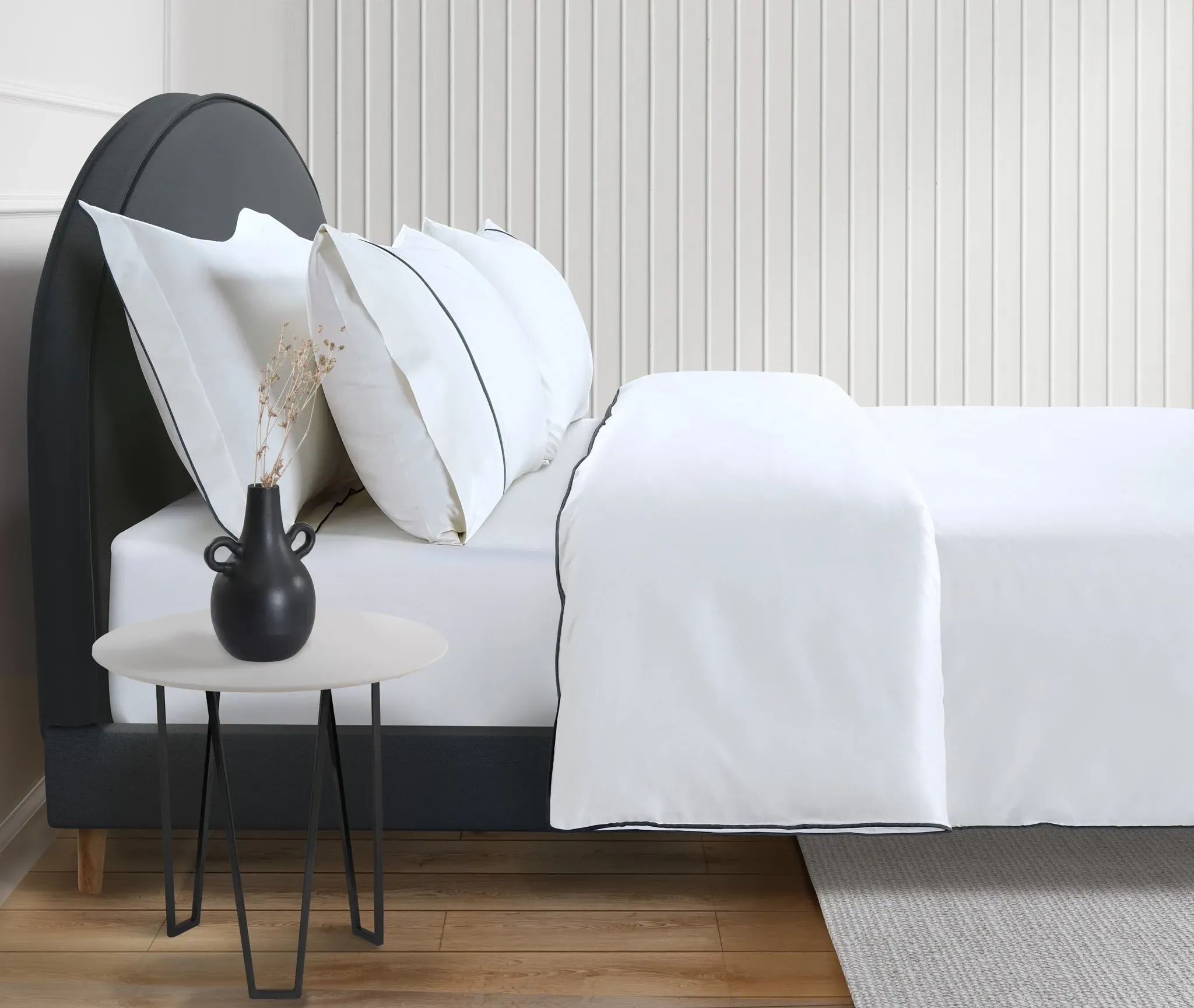 Duke of Bliss Single Duvet Cover - Graphite Grey, Cotton Sateen product