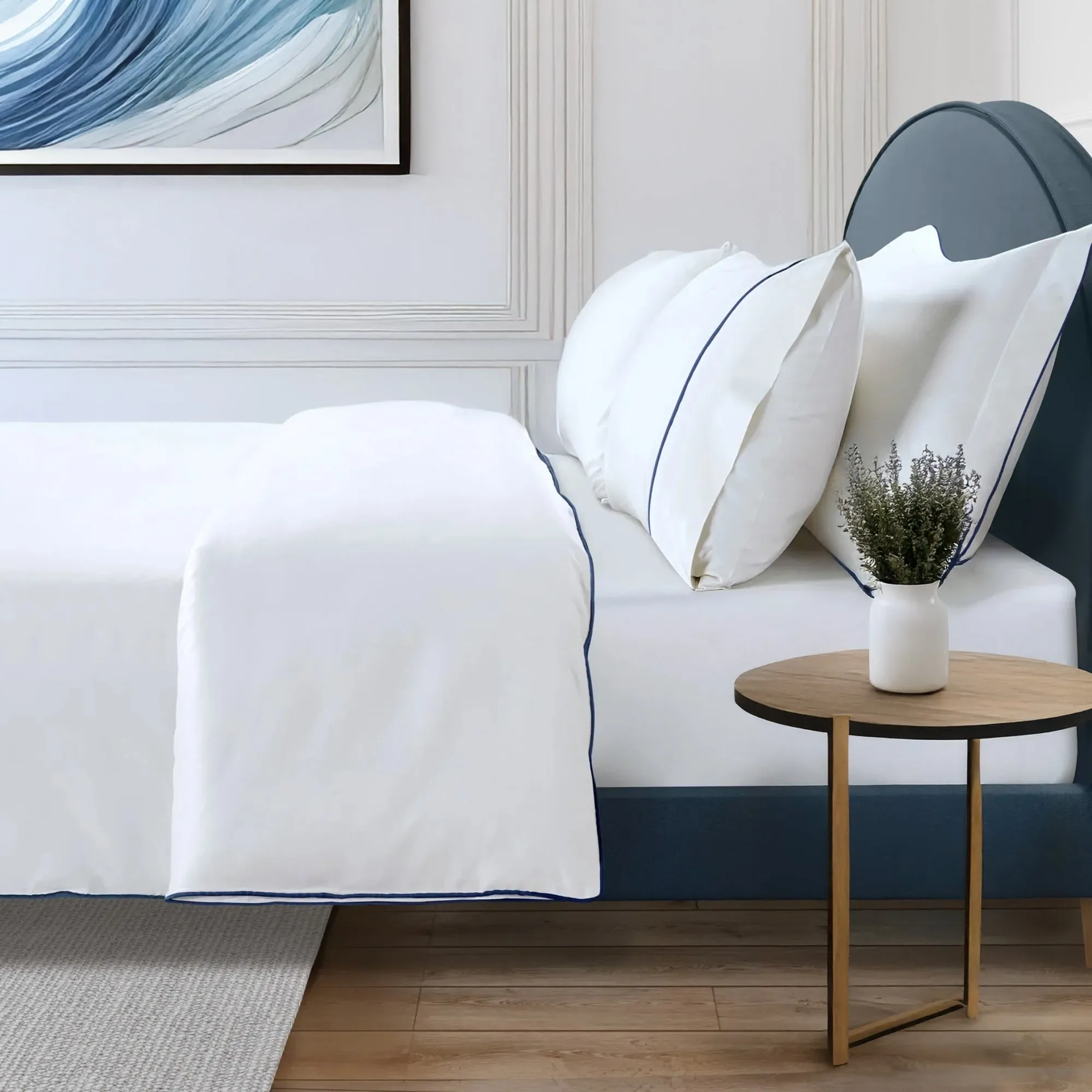 Duke of Bliss Single Duvet Cover - Navy, Egyptian Cotton product