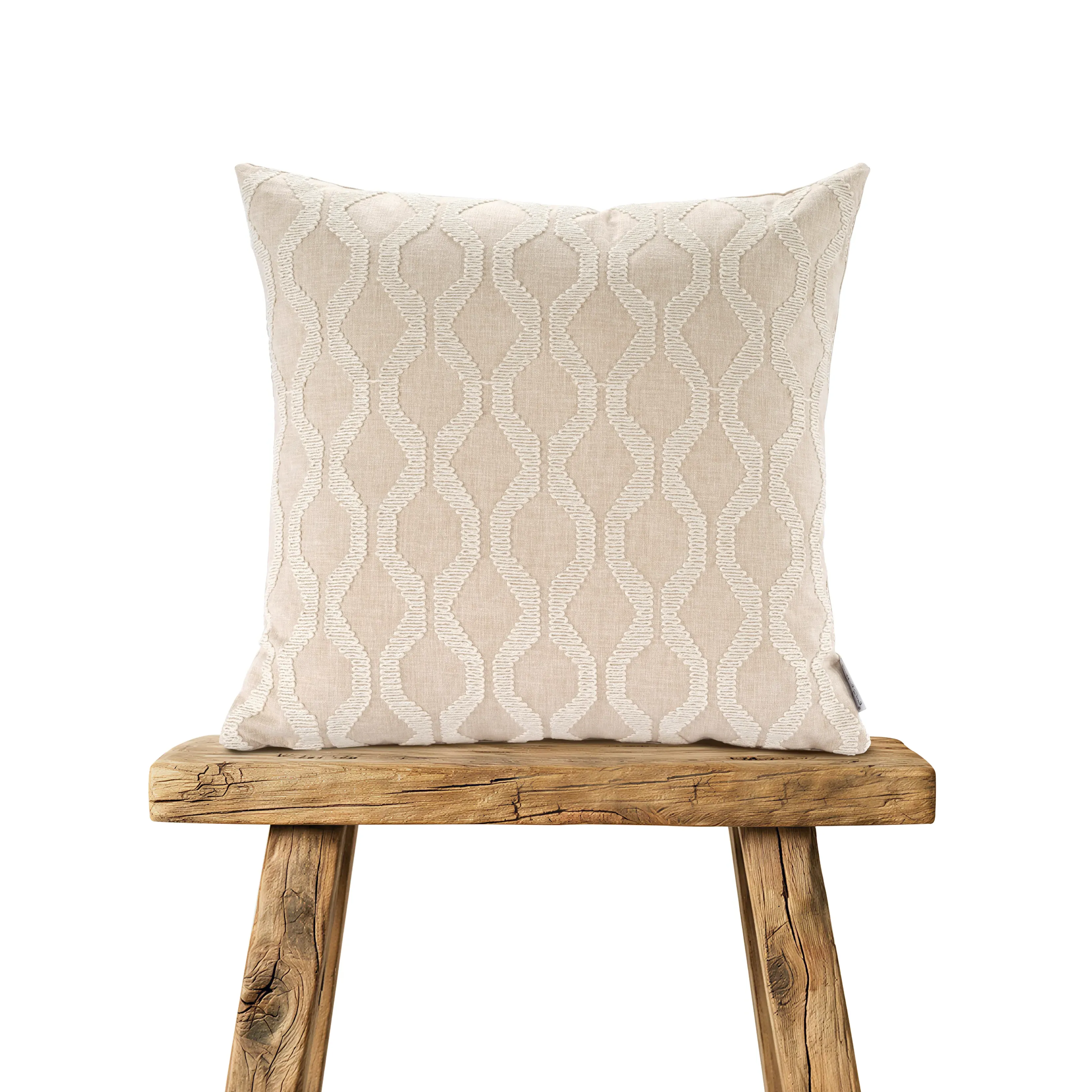 Elera Embroidered Cushion Pair - Natural, Cotton Blend product