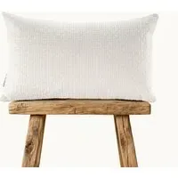 Everette Lumbar Cushion 30x50cm - White, Cotton alternate view