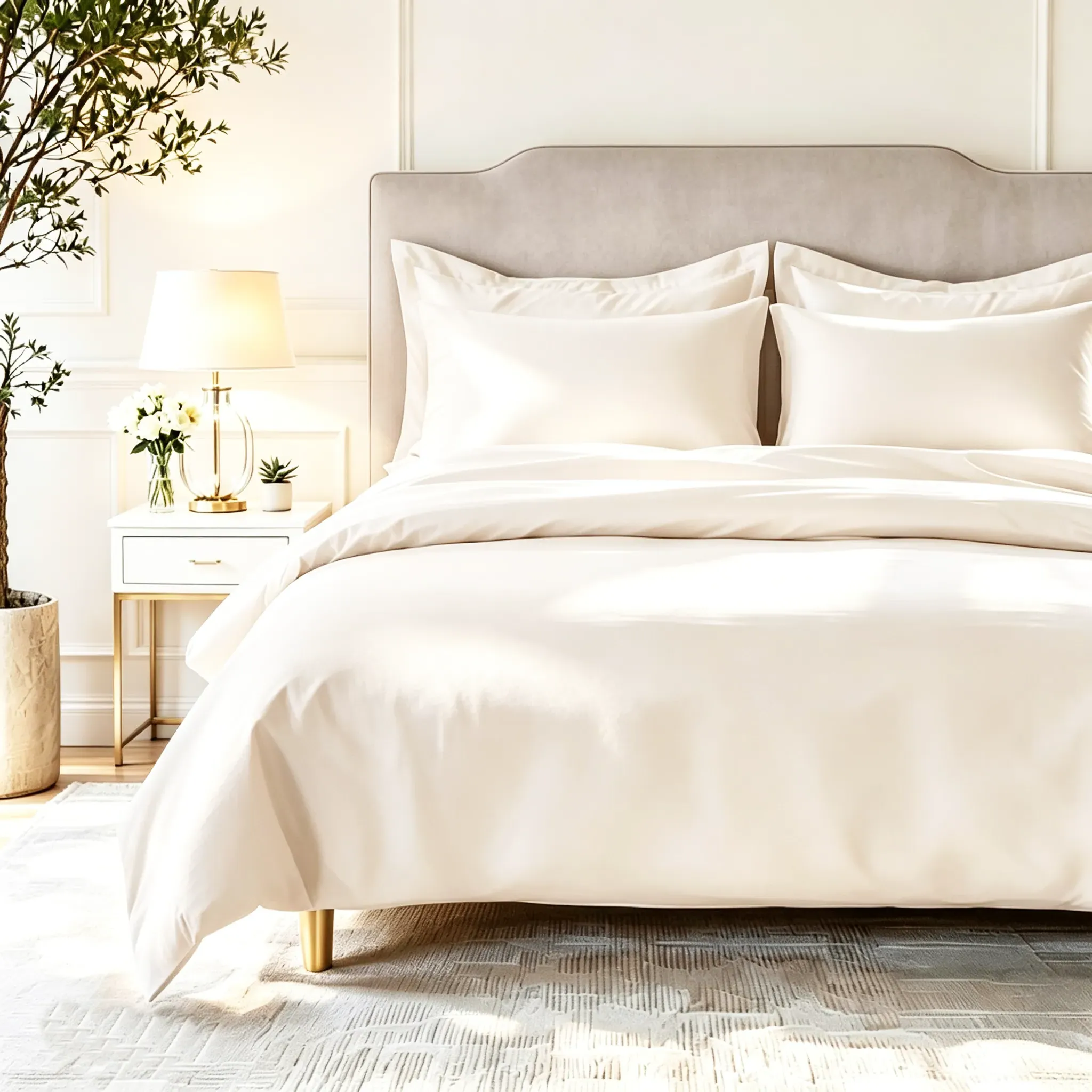 Giza Imperial Single Duvet Cover - Frost, Egyptian Cotton product