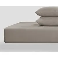 Grand Splendour Single Fitted Sheet - Taupe, Cotton Sateen alternate view