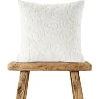 Harper Pair of Square Cushions with Infills - White, Cotton alternate view