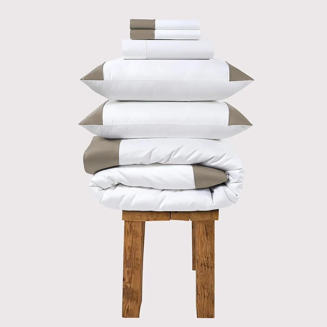 King Duvet Cover 800 Thread Count - Taupe