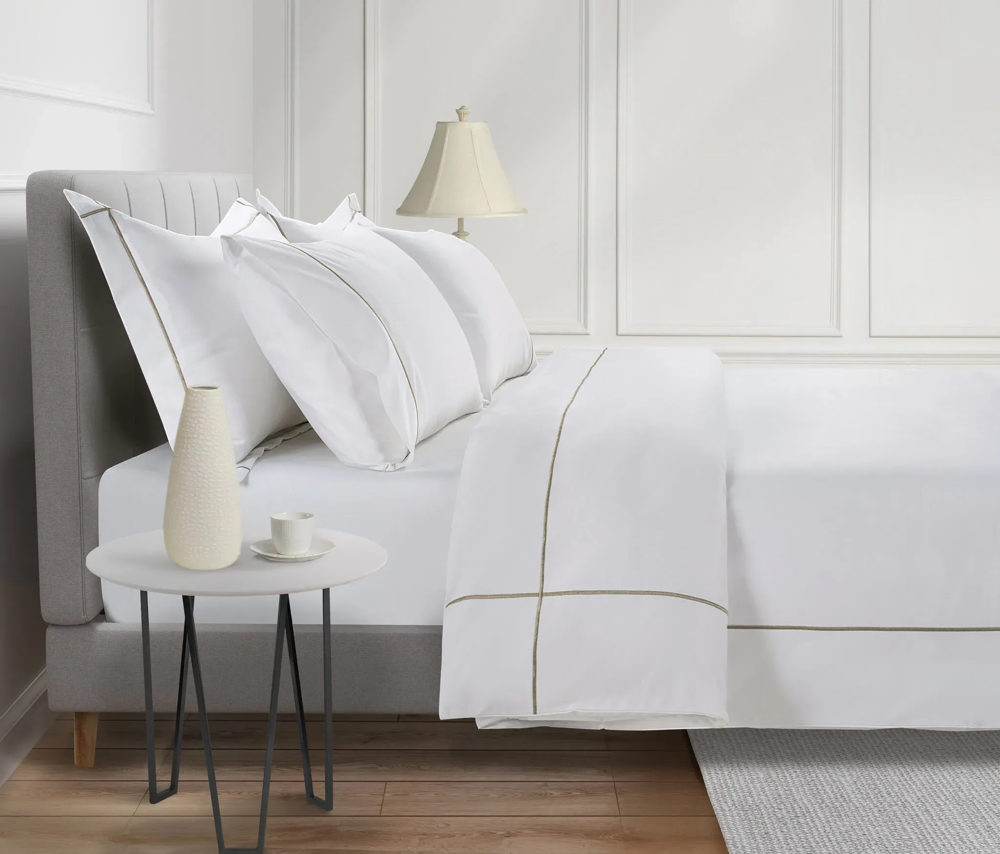 King Duvet Cover 800 Thread Count - Taupe, Cotton