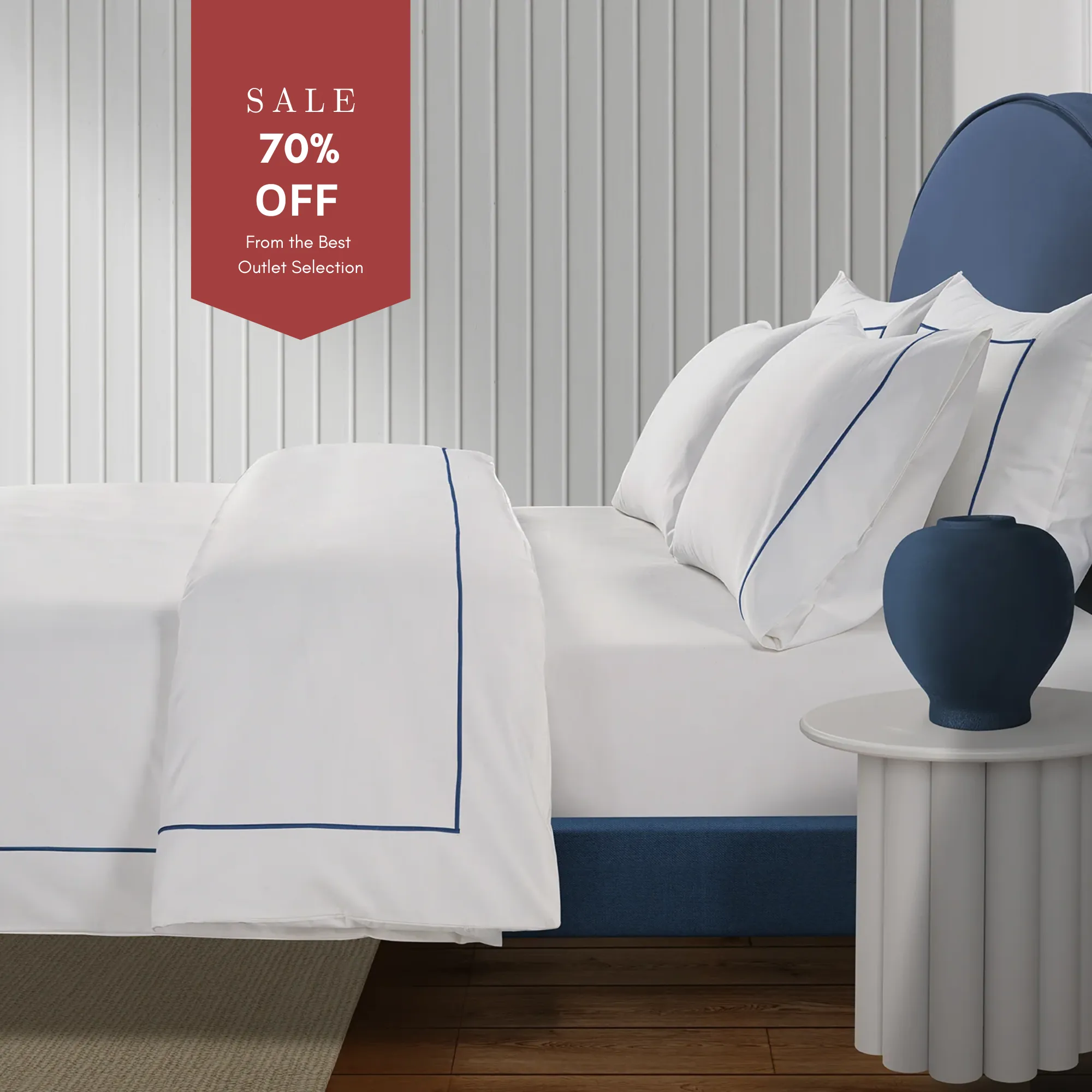 King Size Duvet Cover 800 Thread Count - White, Cotton