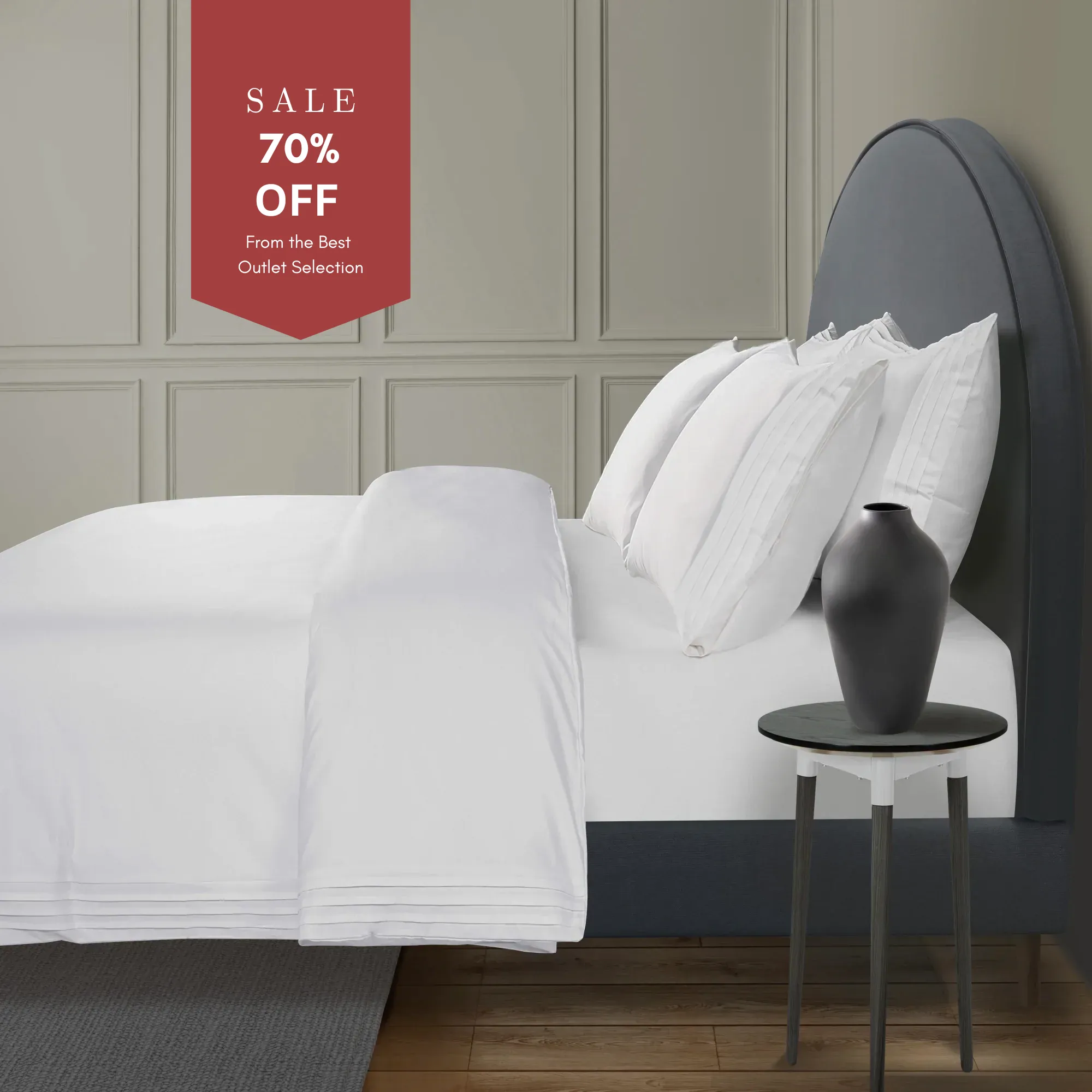 King Size Duvet Cover 800 Thread - White, Cotton