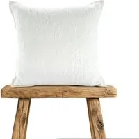 Lilia Botanical Embroidered Cushion Pair - White, Cotton alternate view