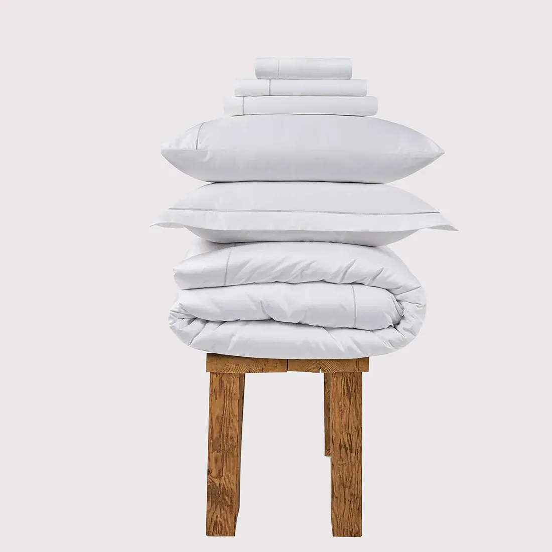 Oakwood Single Bedding Set - Silver Dove Grey, Cotton Percale product
