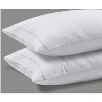 Oakwood Standard Pillowcases Pair 300 Thread Count - Silver Dove Grey, Cotton Percale alternate view