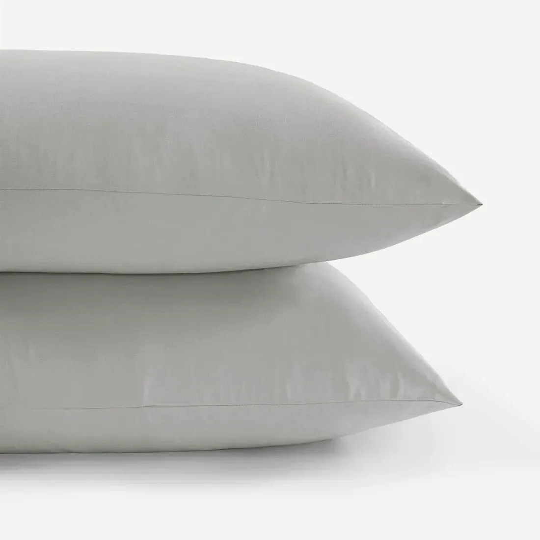 Oxford Pillowcase Pair - Oyster, Cotton Sateen