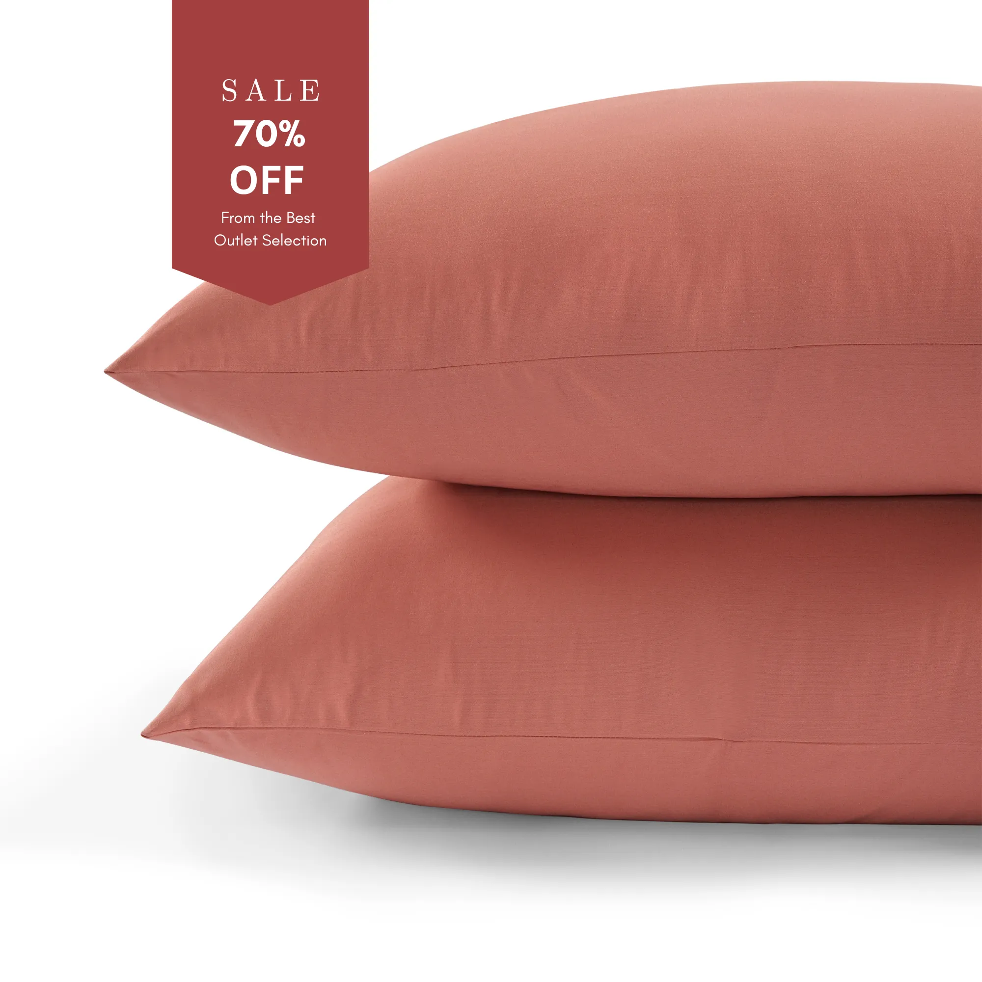 Oxford Pillowcase Pair - Terra Cotta, Cotton Sateen