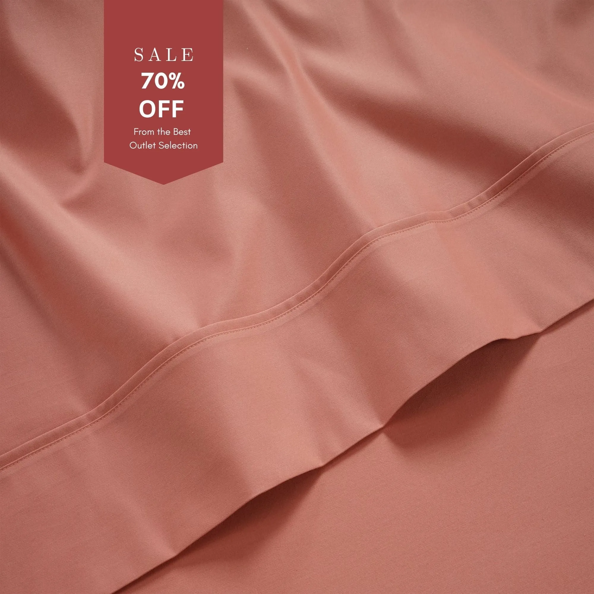 Peaceful Empress Super King Flat Sheet - Terra Cotta, Cotton Percale product