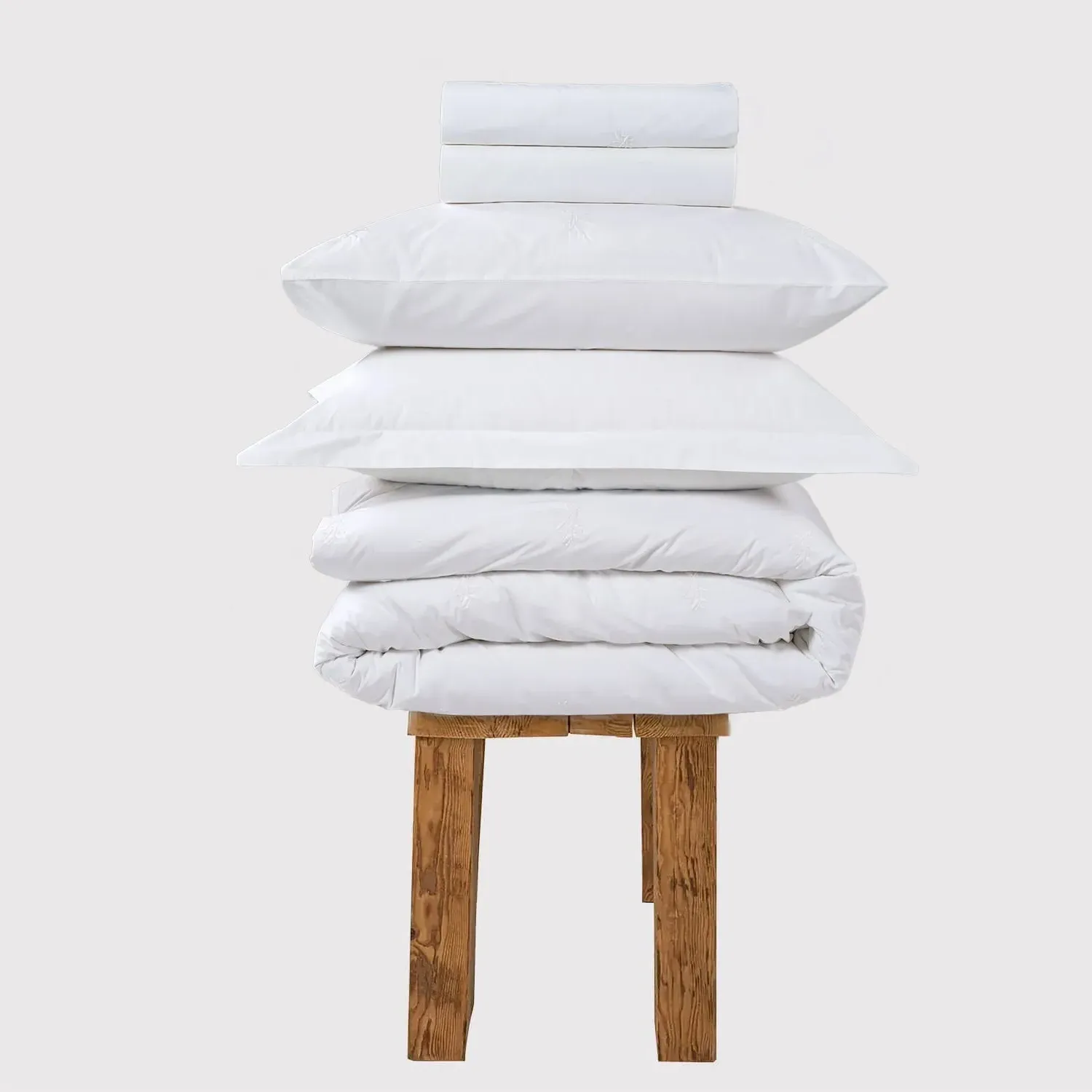 Single Bedding Set 300 Thread Count - White, Cotton image