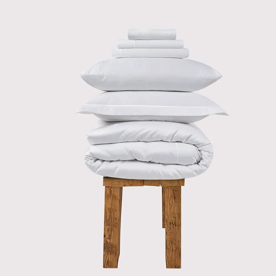 Single Bedding Set 300 Thread Count - White