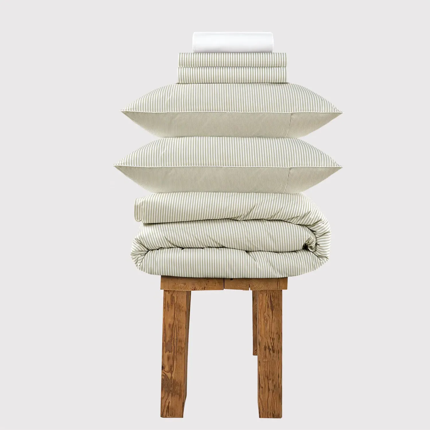 Single Bedding Set 300 Thread - Green, Cotton image