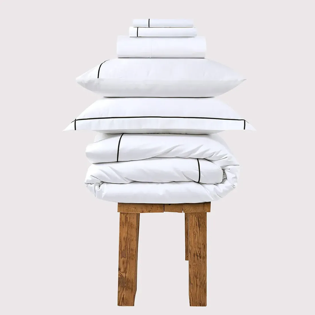 Single Bedding Set 800 Thread Count - Black, Cotton