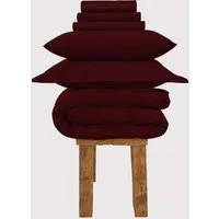 Grand Splendour Lux Single Bedding Set - Deep Burgundy, Cotton Sateen alternate view