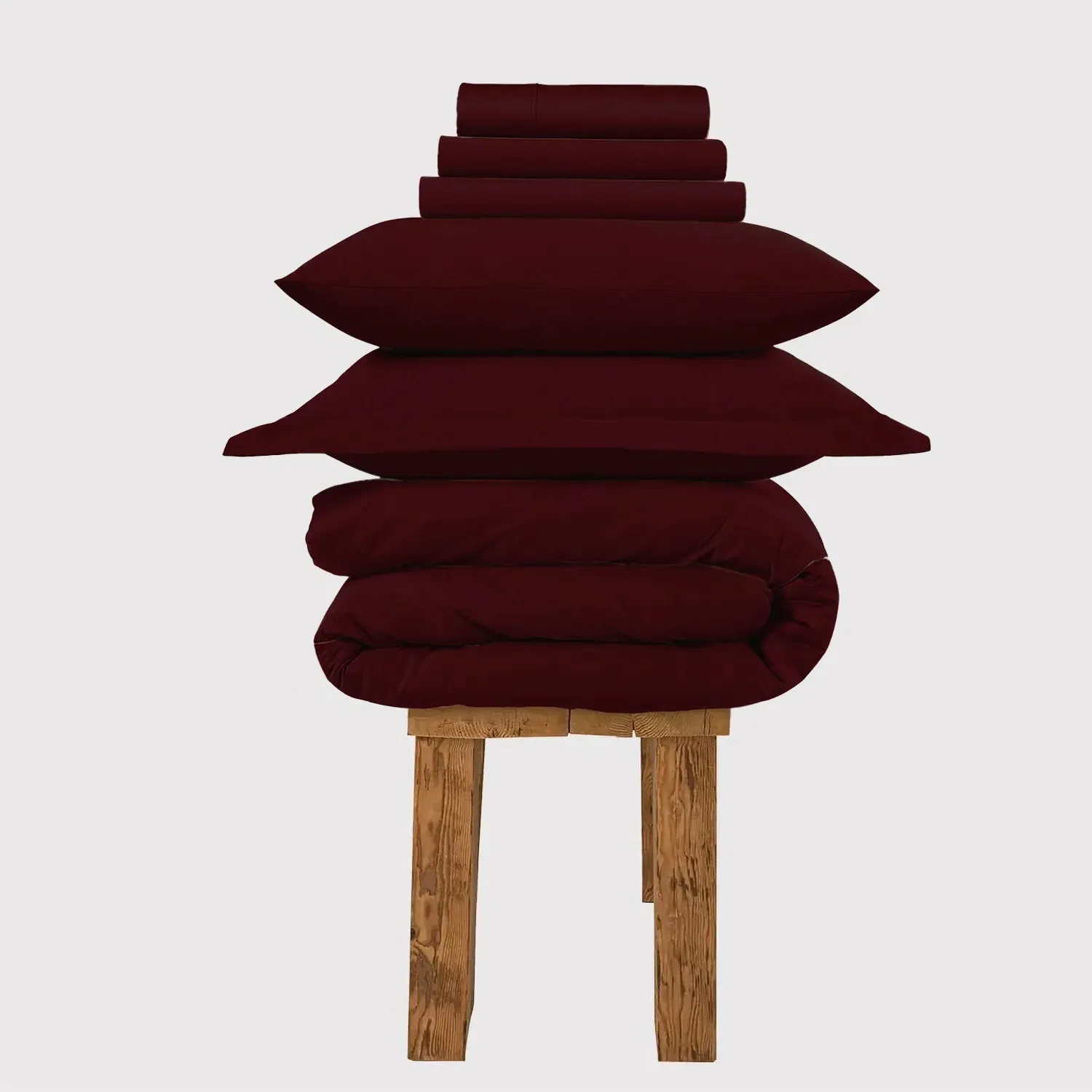 Single Bedding Set 800 Thread Count - Burgundy image