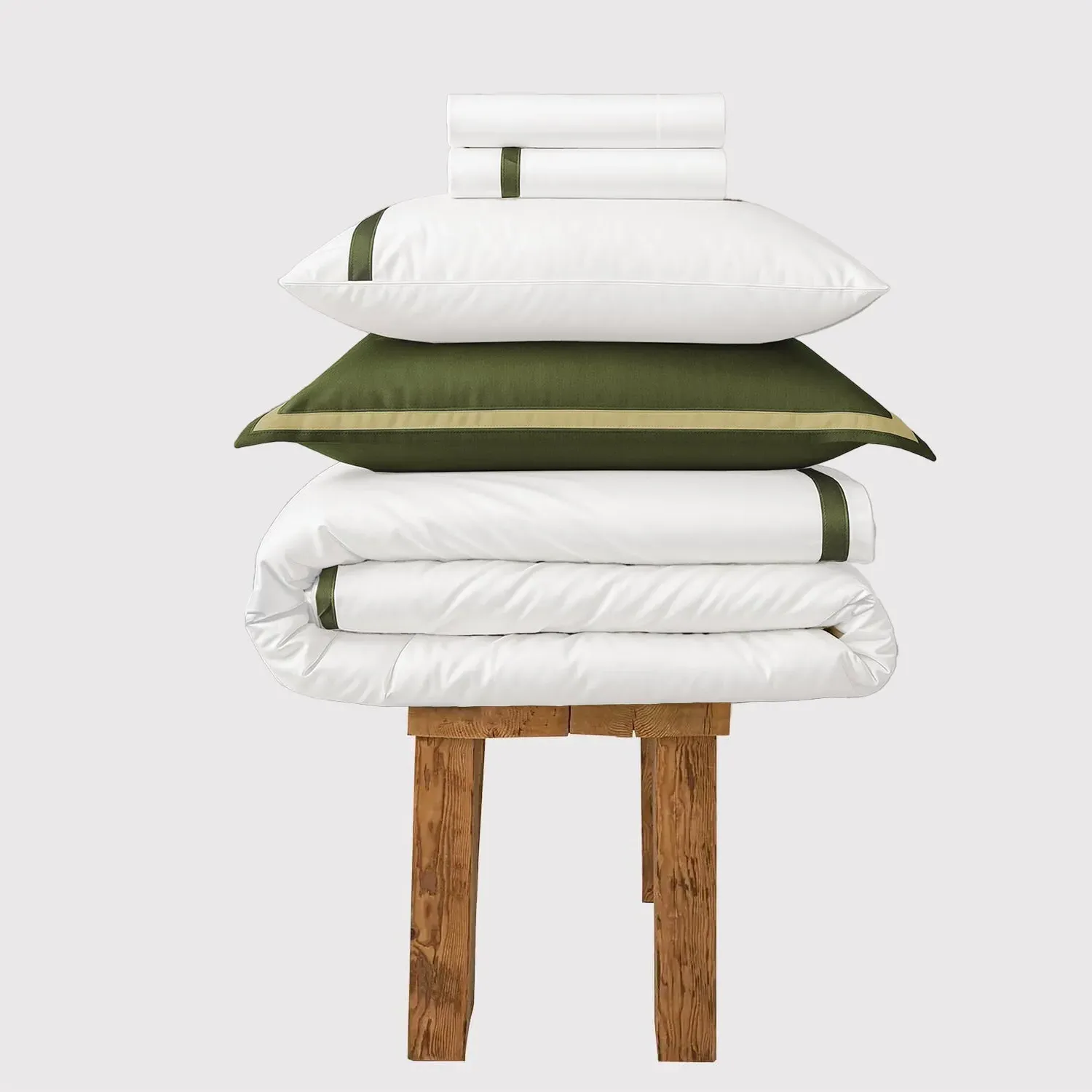 Single Bedding Set 800 Thread Count - Green, Cotton image