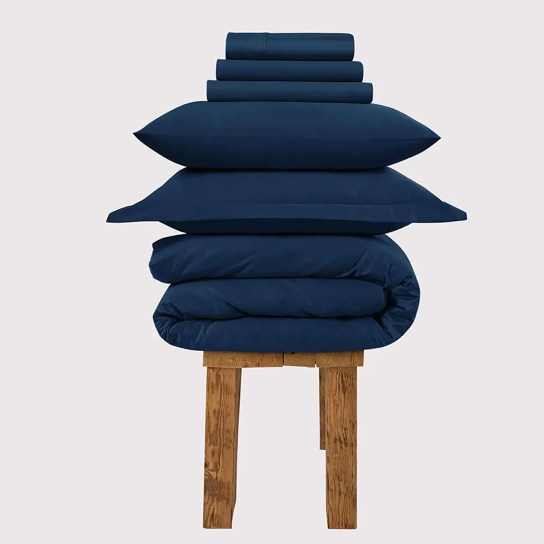 Single Bedding Set 800 Thread Count - Navy, Cotton image