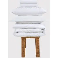 Benedict Single Bedding Set - White and Gold, Egyptian Cotton alternate view
