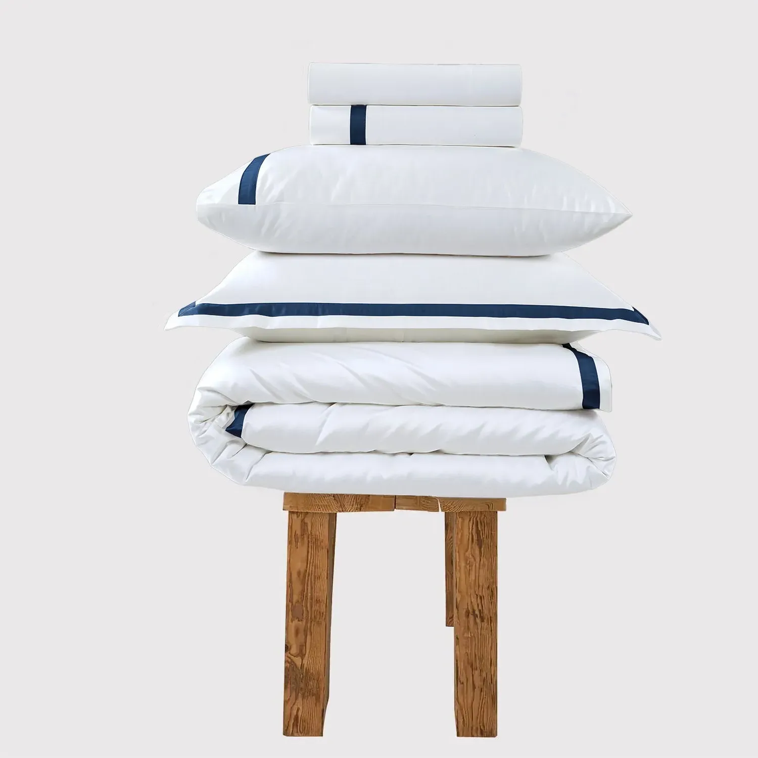 Single Bedding Set 800 Thread Count - White, Cotton