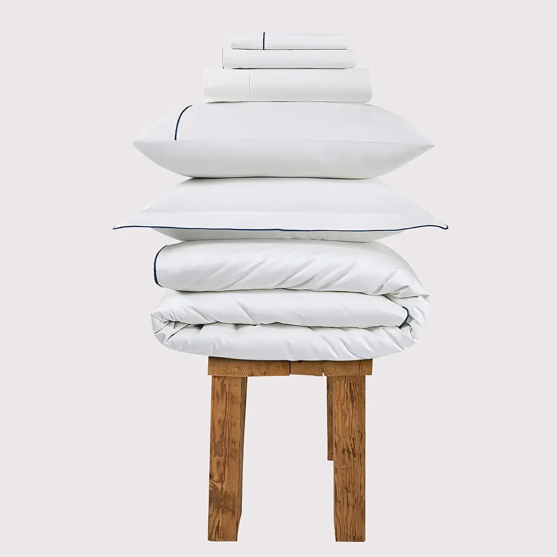Single Bedding Set 800 Thread Count - White, Cotton