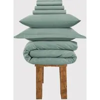 Grand Splendour Lux Single Bedding Set - Sea Foam Teal, Egyptian Cotton alternate view