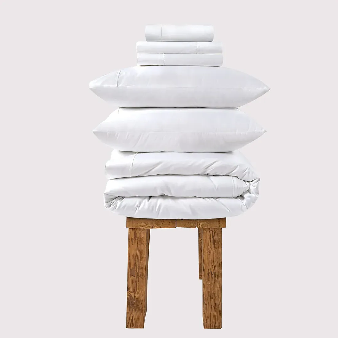 Single Bedding Set 800 Thread - White, Cotton