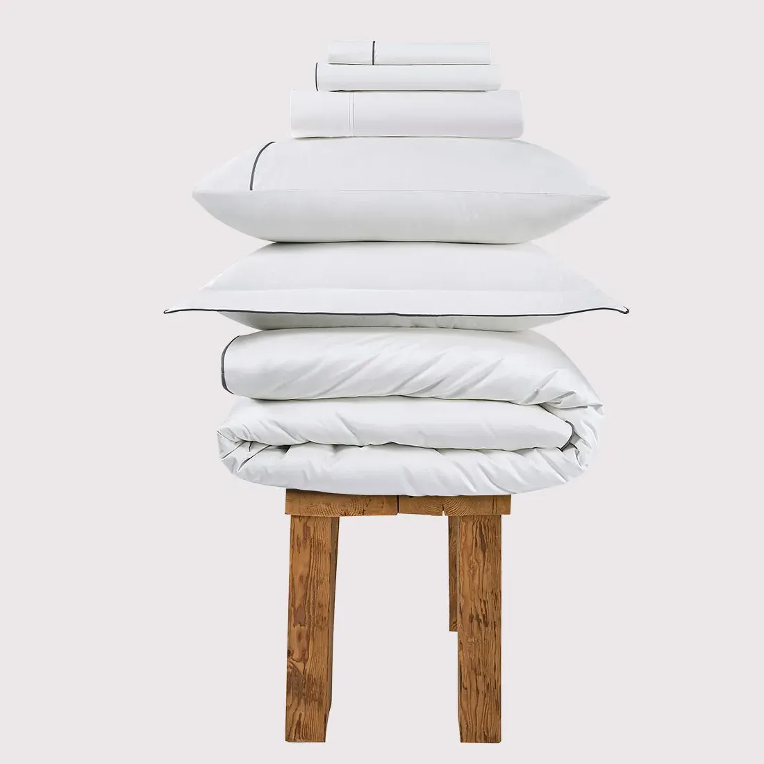 Single Bedding Set 800 Thread - White, Cotton image