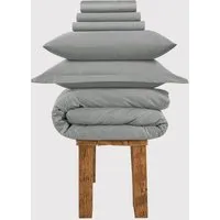 Giza Imperial Single Bedding Set - Grey, Egyptian Cotton alternate view