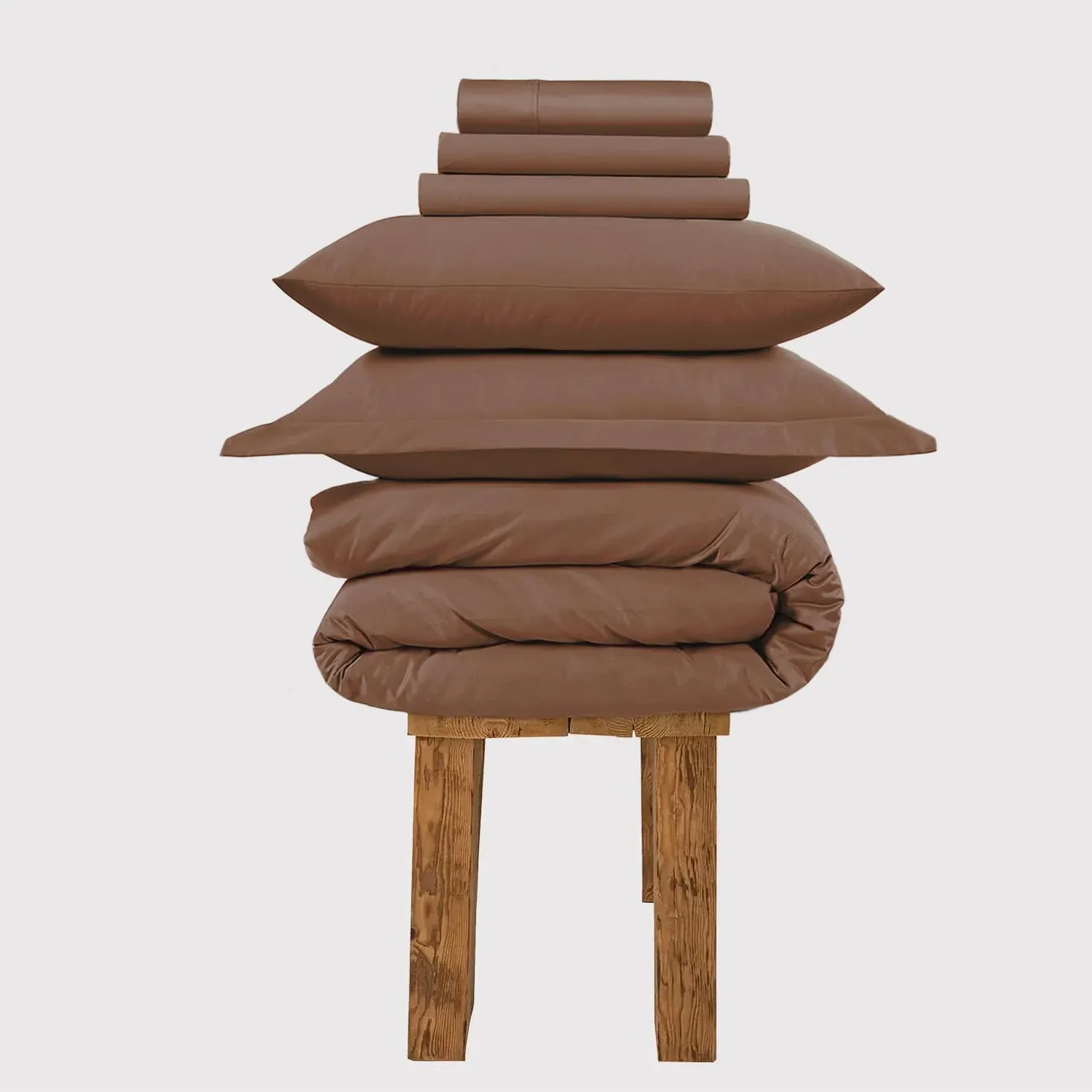 Single Bedding Set Crease-Resistant - Mocha, Cotton image