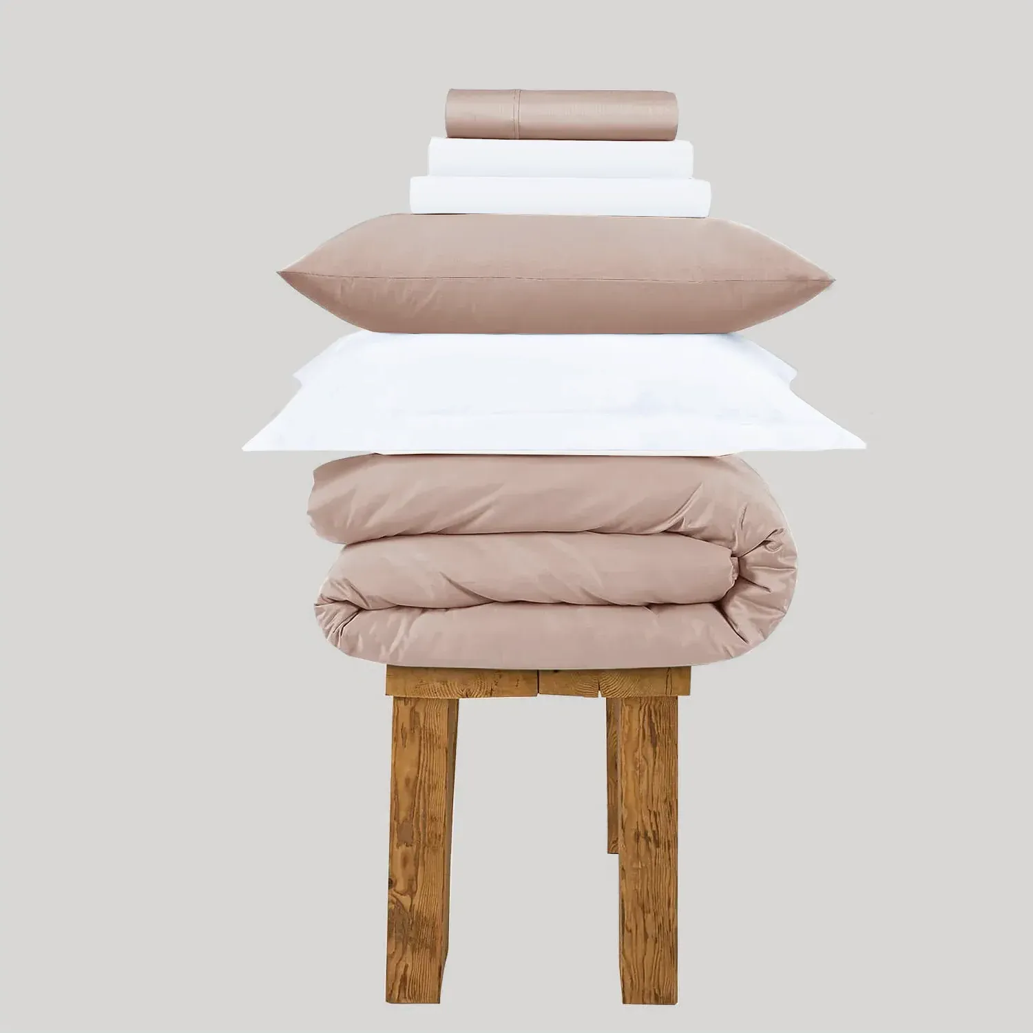 Single Bedding Set - Dusty Rose, Cotton