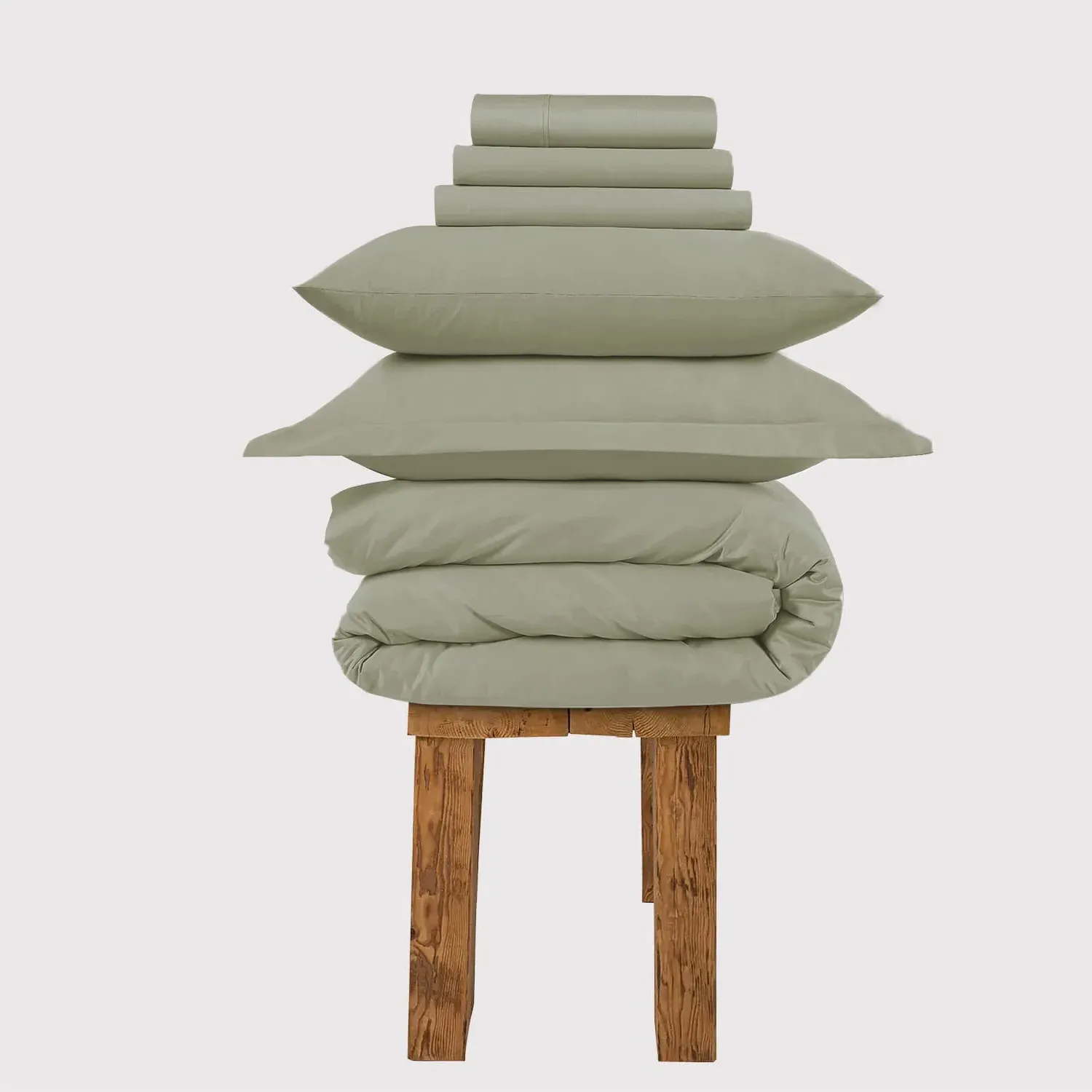 Single Bedding Set - Sage, Egyptian Cotton image