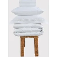 Imperial Lace Single Bedding Set - White, Egyptian Cotton alternate view