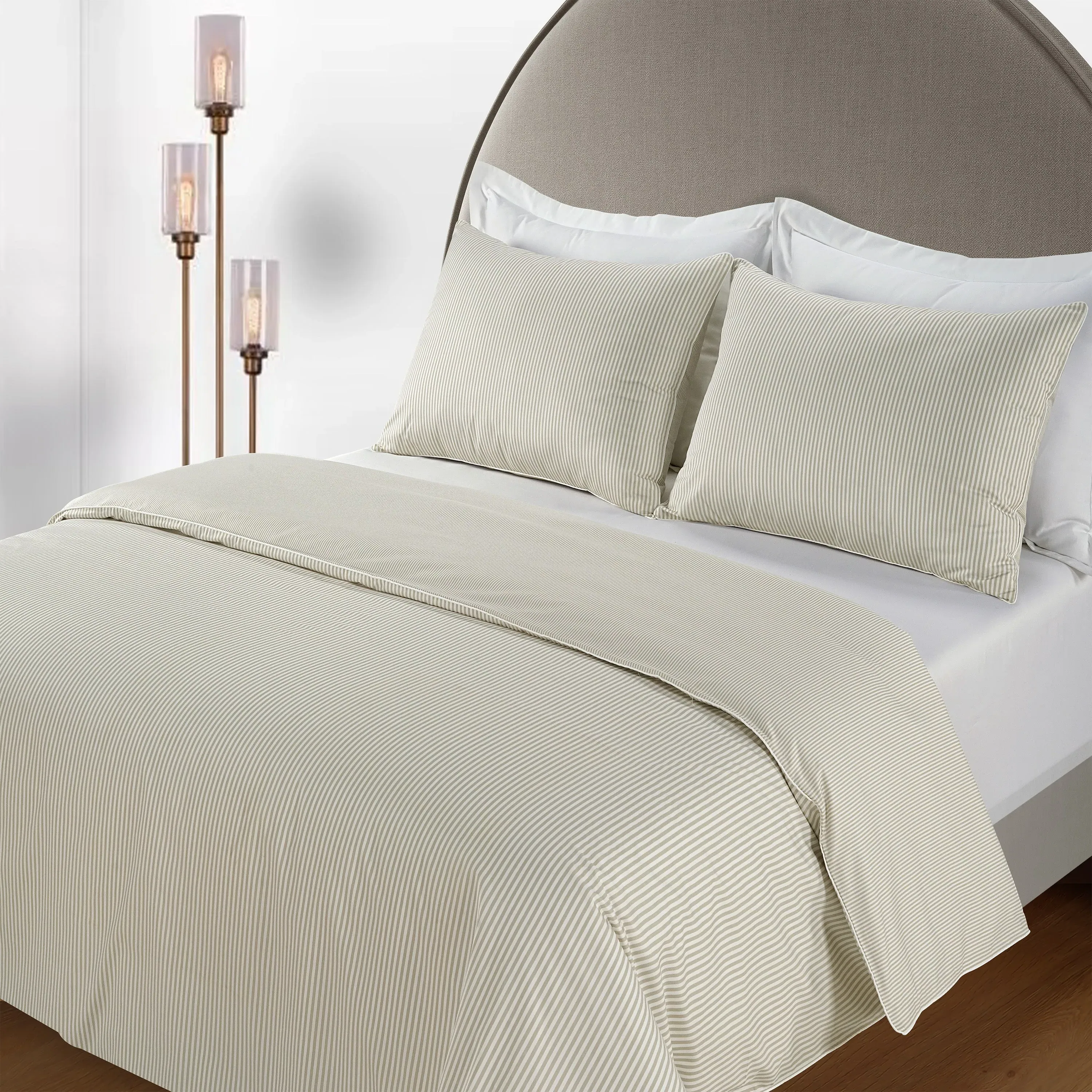 Single Duvet Cover 300 Thread Count - Alfalfa, Cotton image