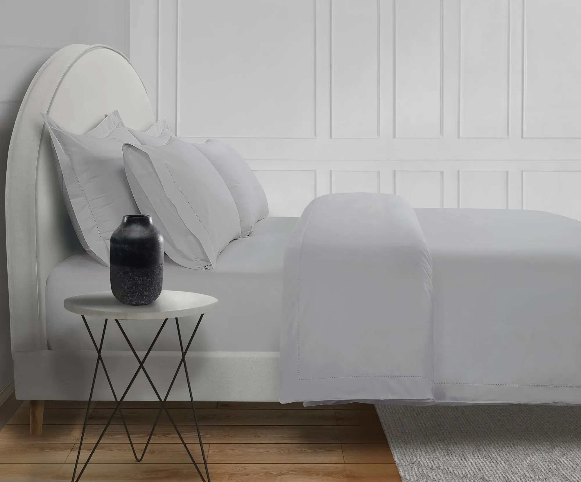 Single Duvet Cover 300 Thread Count - Grey, Cotton image