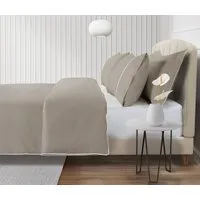 Viscount of Bliss Single Duvet Cover - Taupe, Cotton Percale alternate view