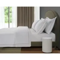 Oakwood Single Duvet Cover - Mink, Cotton Percale alternate view
