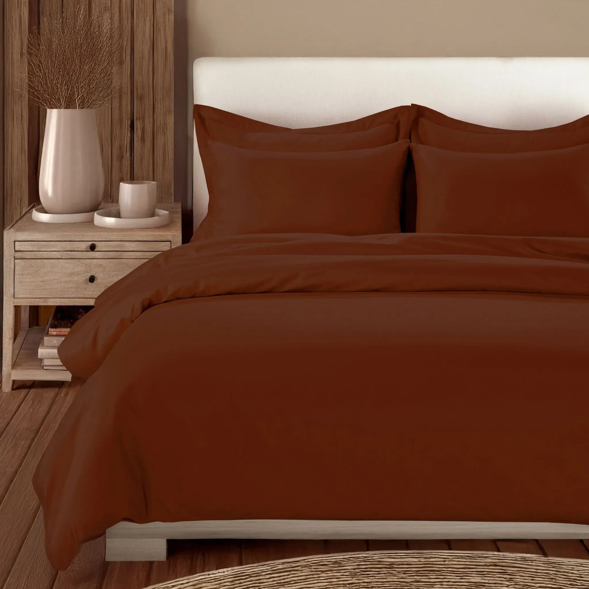 Single Duvet Cover 800 Thread Count - Clay, Cotton image
