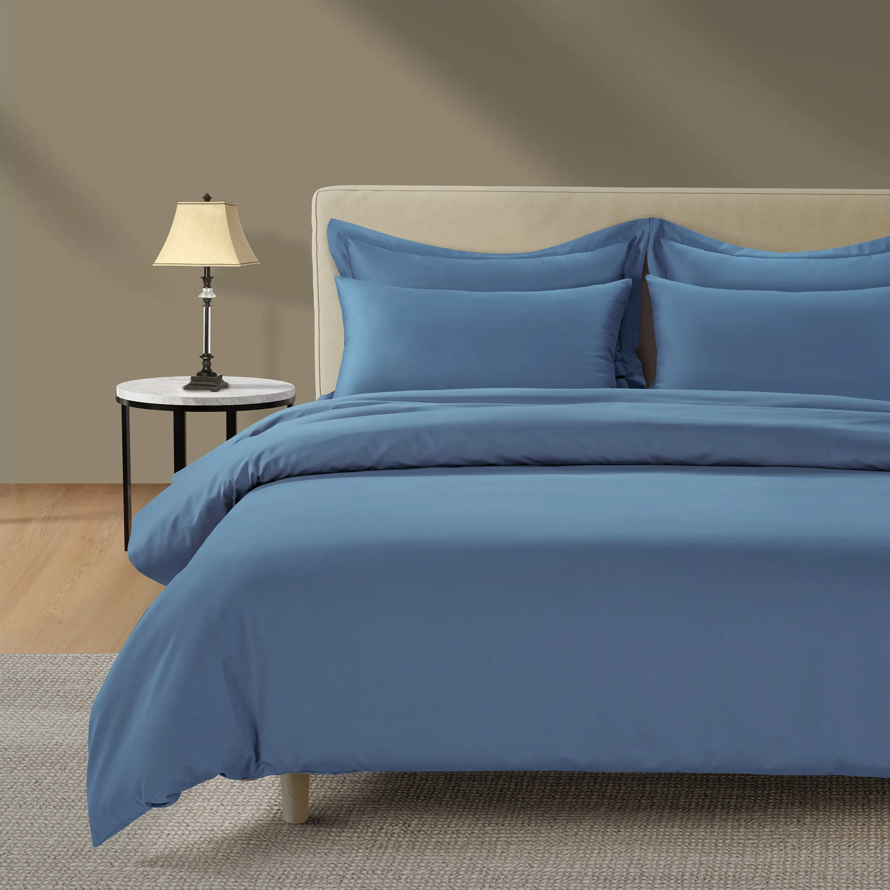 Single Duvet Cover 800 Thread Count - Quiet Harbour, Sateen