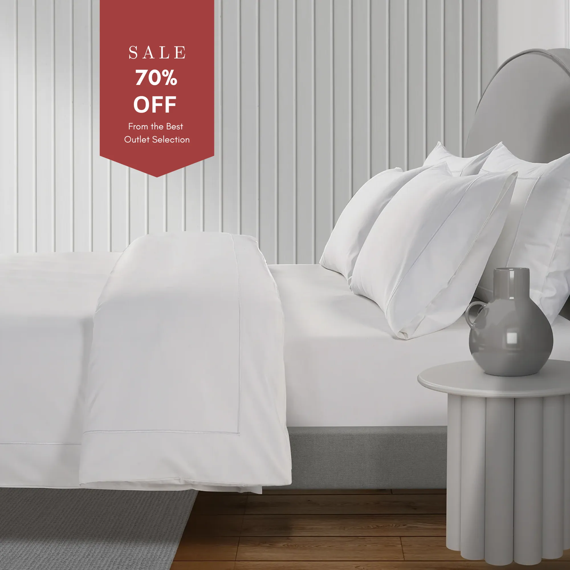 Single Duvet Cover 800 Thread Count - White, Cotton image