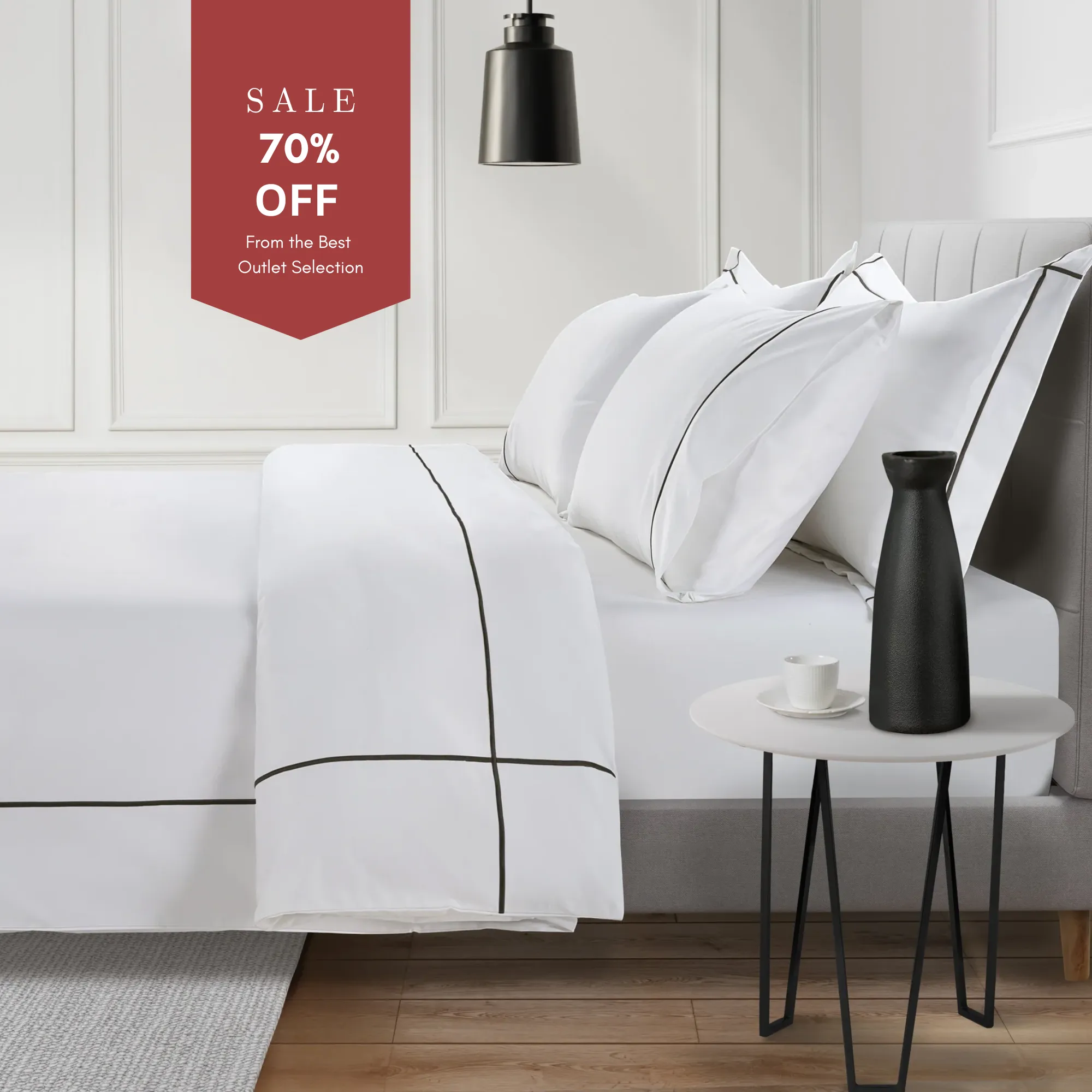 Single Duvet Cover 800 Thread Count - White, Cotton image