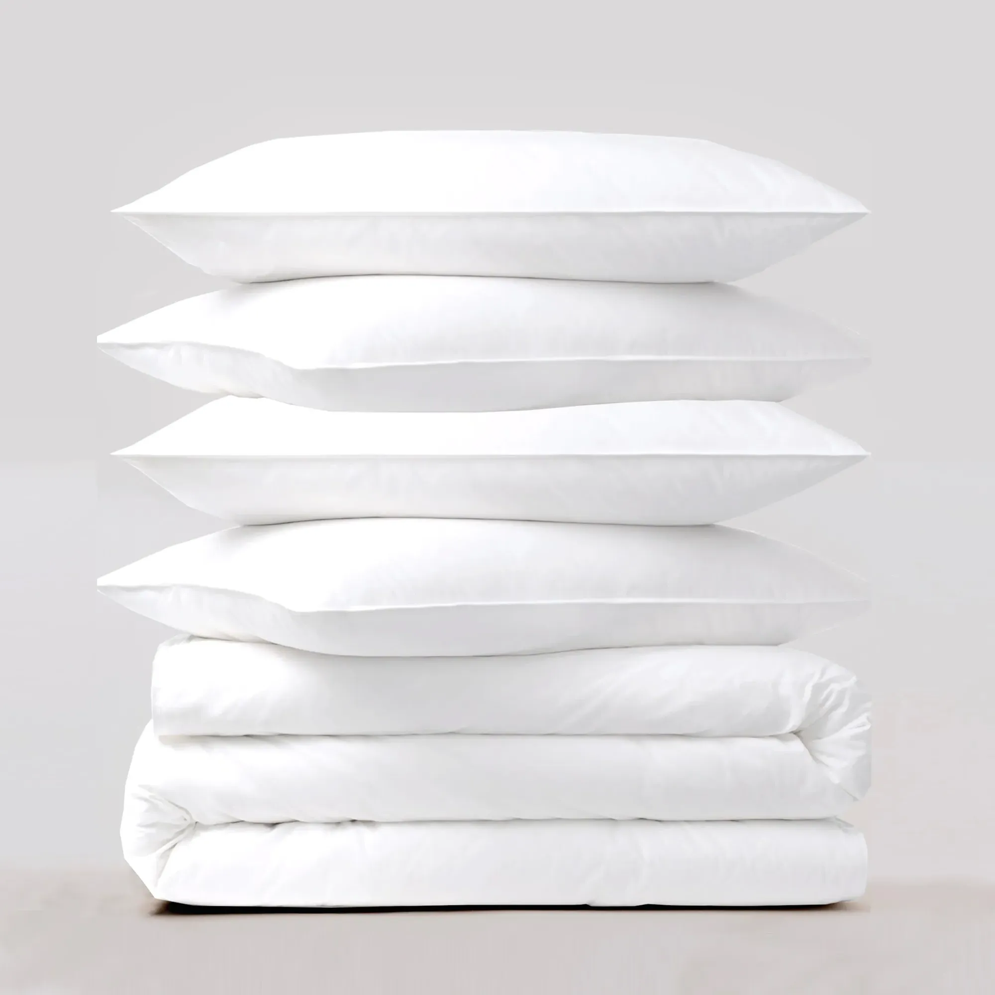 Single Duvet Set 4.5 Tog - White, Cotton image