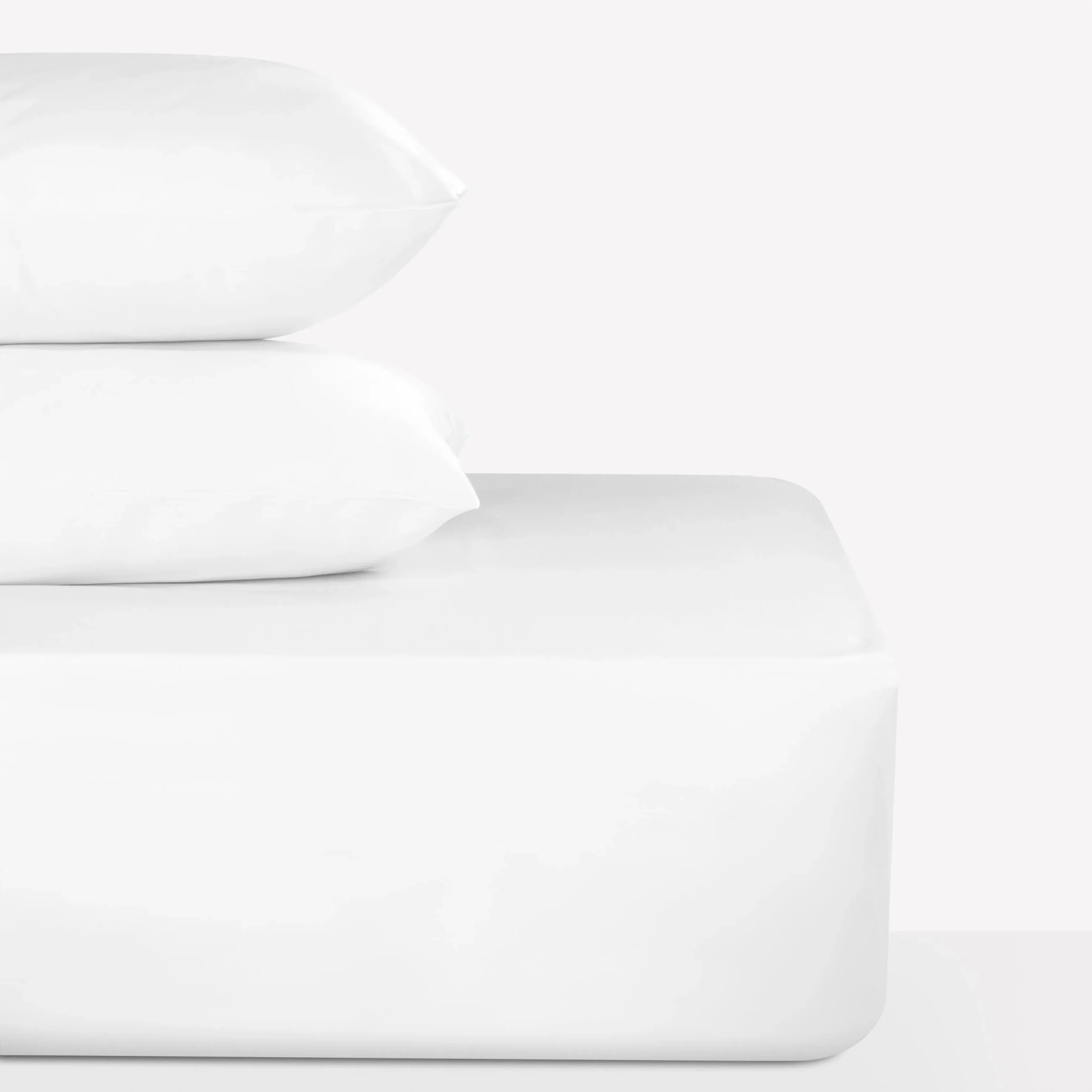 Single Fitted Sheet 300 Thread Count - White, Cotton image